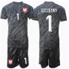 Polen Wojciech Szczesny #1 Torwart Auswärtstrikot EM 2024 Kurzarm (+ kurze hosen)